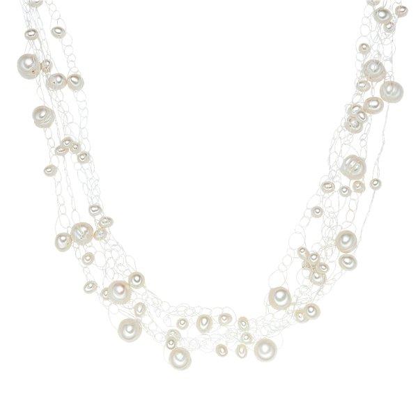 Perlen-kette Damen Weiss 42cm von Valero Pearls