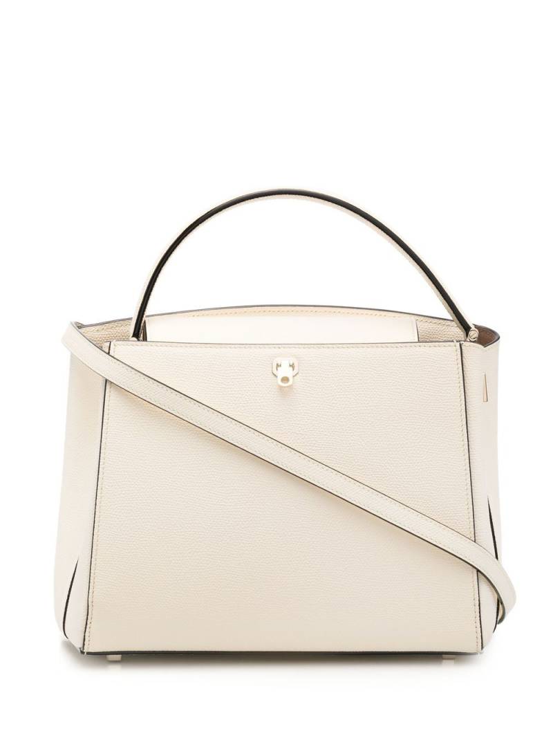 Valextra contrast-trim tote bag - White von Valextra