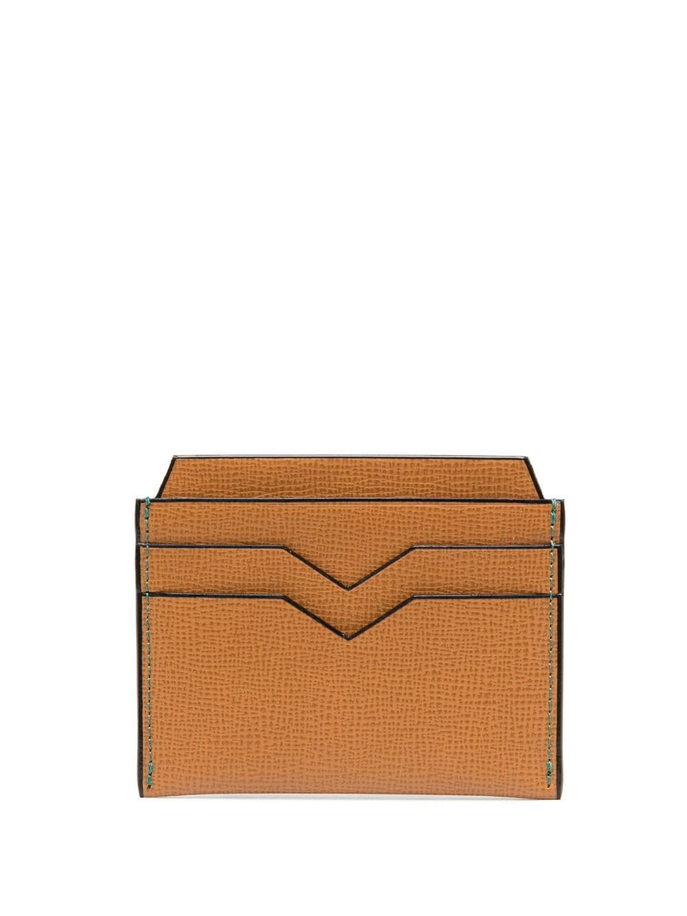 Valextra grained leather cardholder - Brown von Valextra