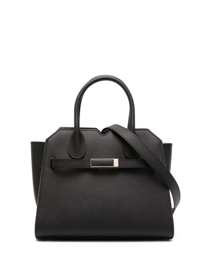 Valextra mini Milano leather tote bag - Black von Valextra