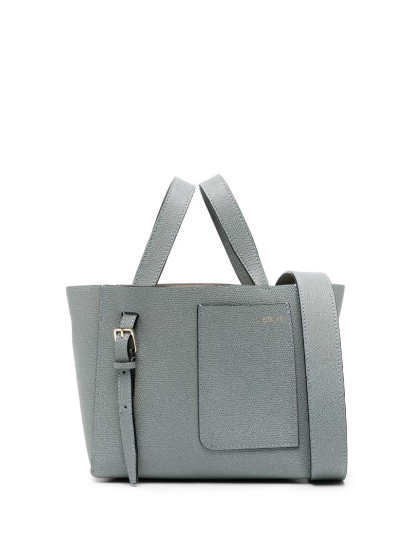 Valextra mini Soft leather bucket bag - Blue von Valextra