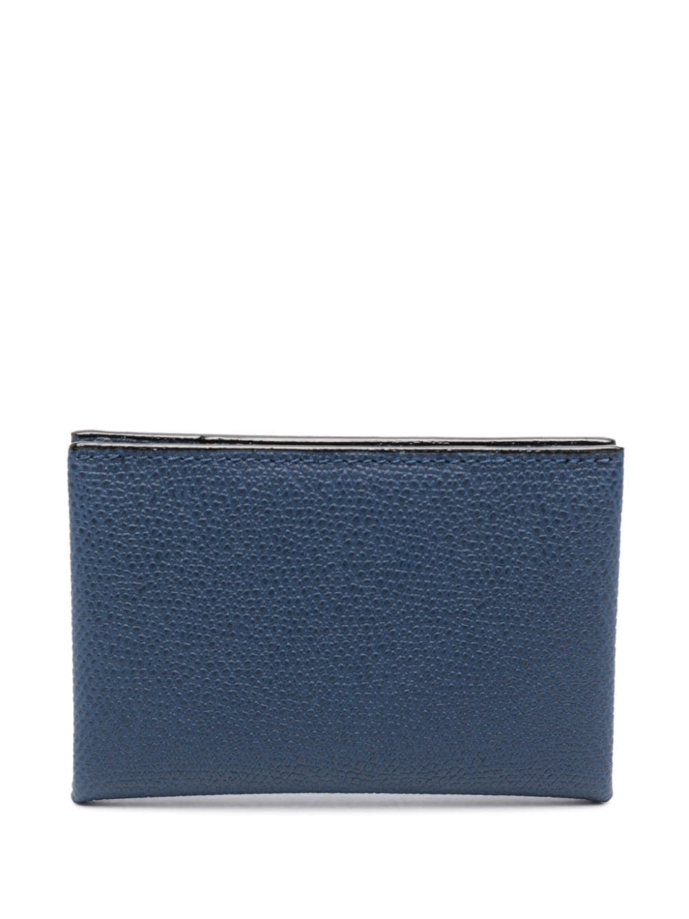 Valextra pebbled leather card case - Blue von Valextra