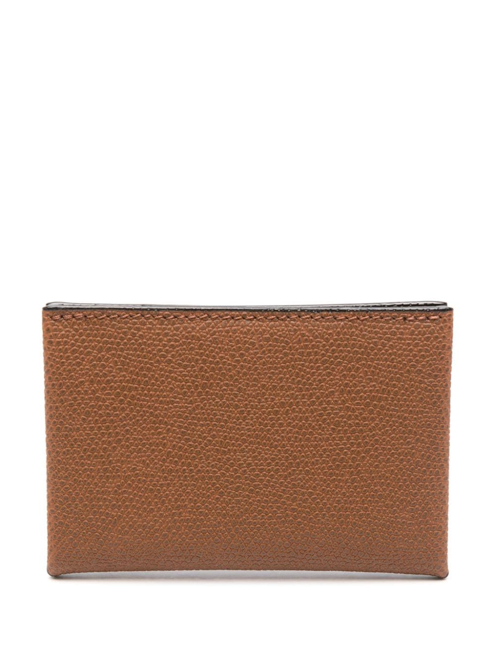 Valextra pebbled leather card case - Brown von Valextra