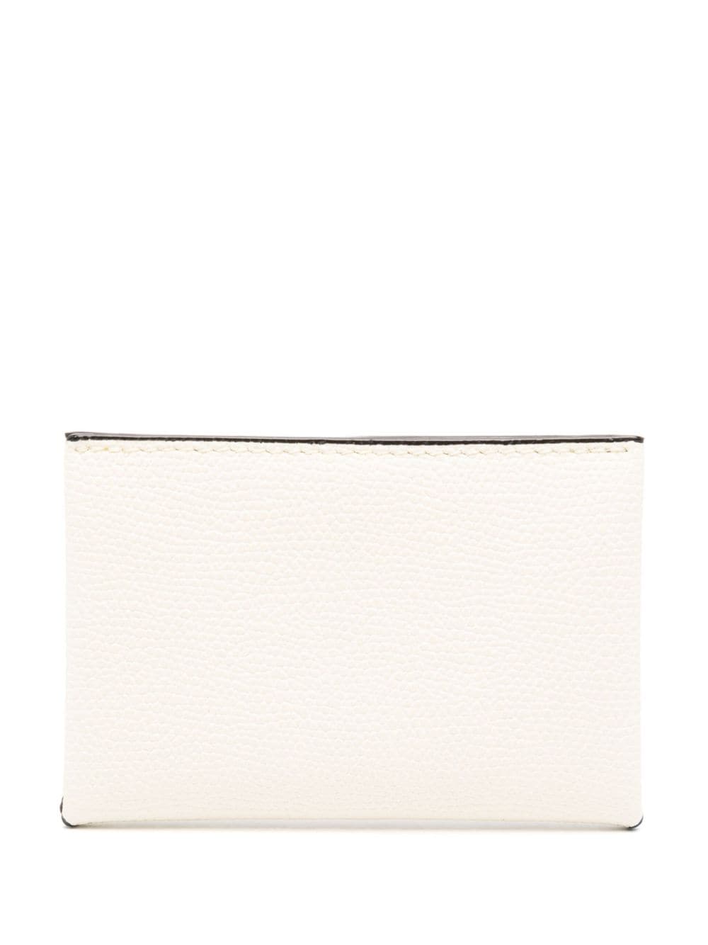 Valextra pebbled leather card case - Neutrals von Valextra