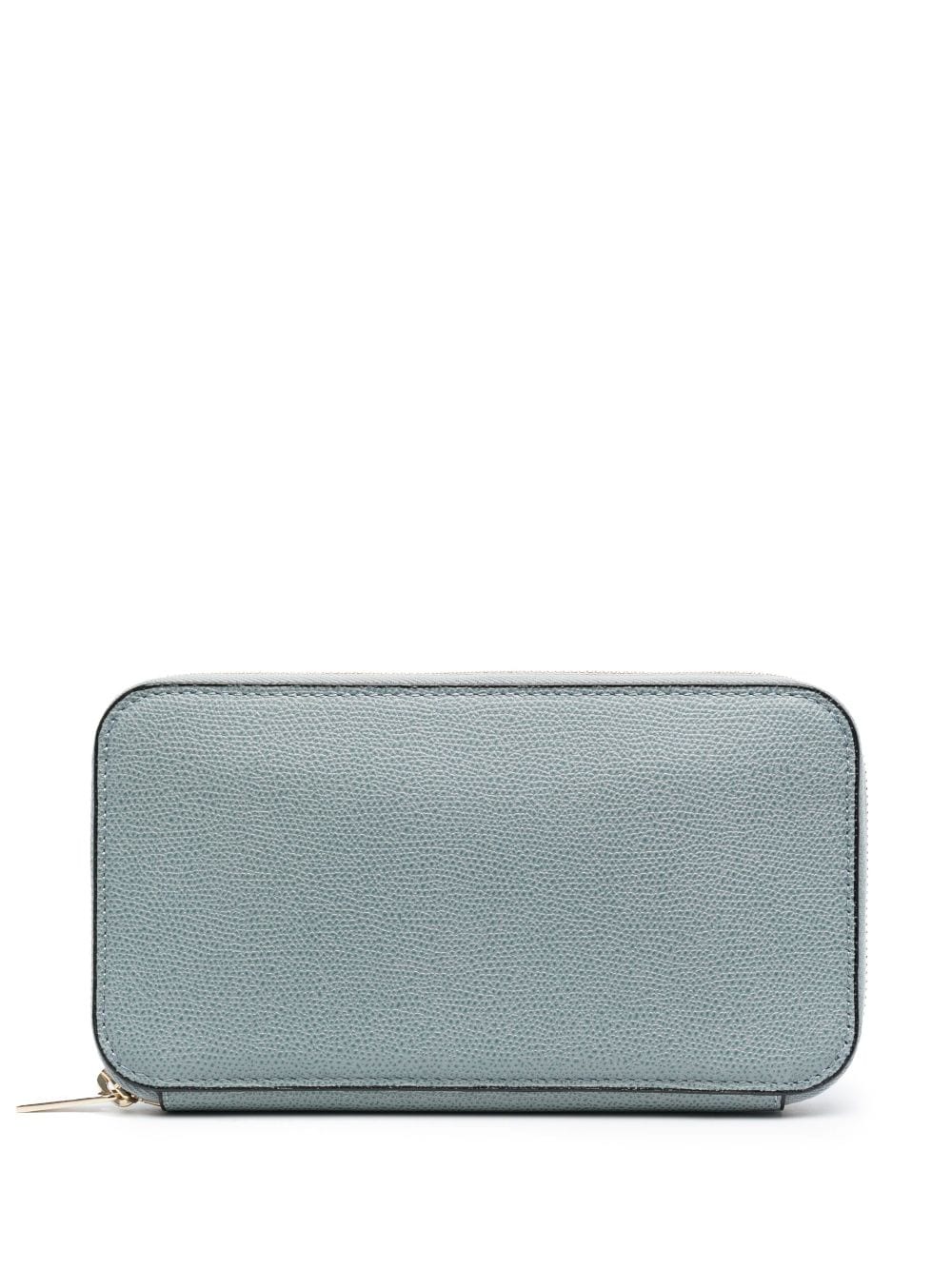 Valextra zipped continental wallet - Blue von Valextra