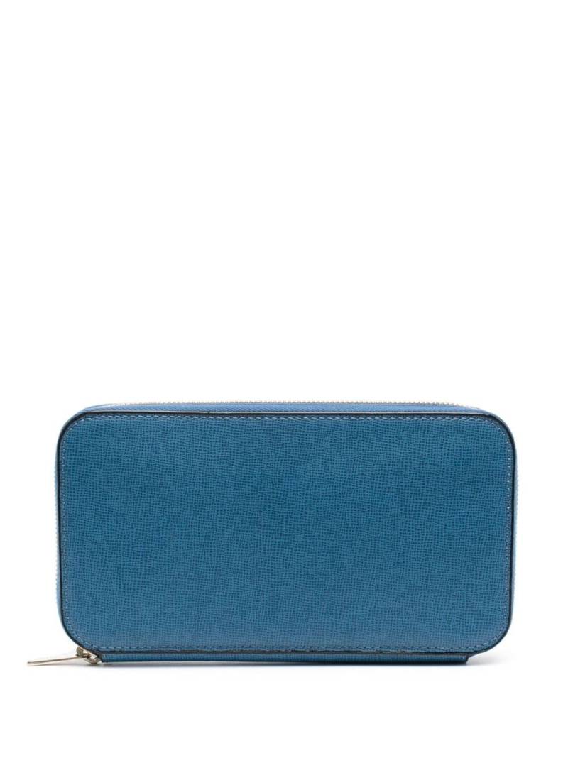 Valextra zipped continental wallet - Blue von Valextra