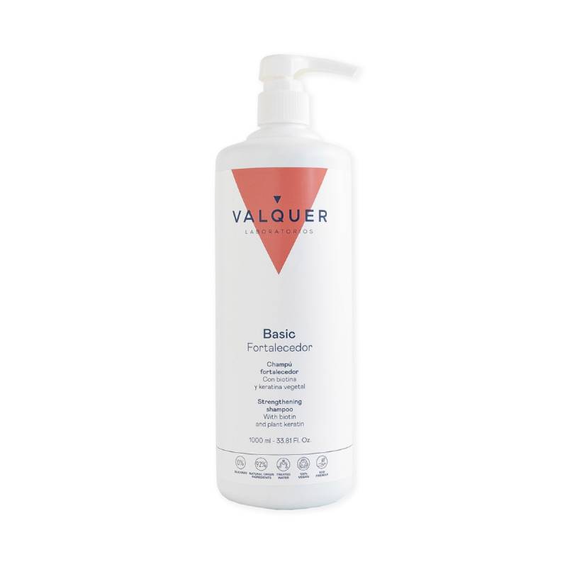 Valquer Strengthening Shampoo Keratin, Biotin & Organic Aloe Vera 1000ml von Valquer