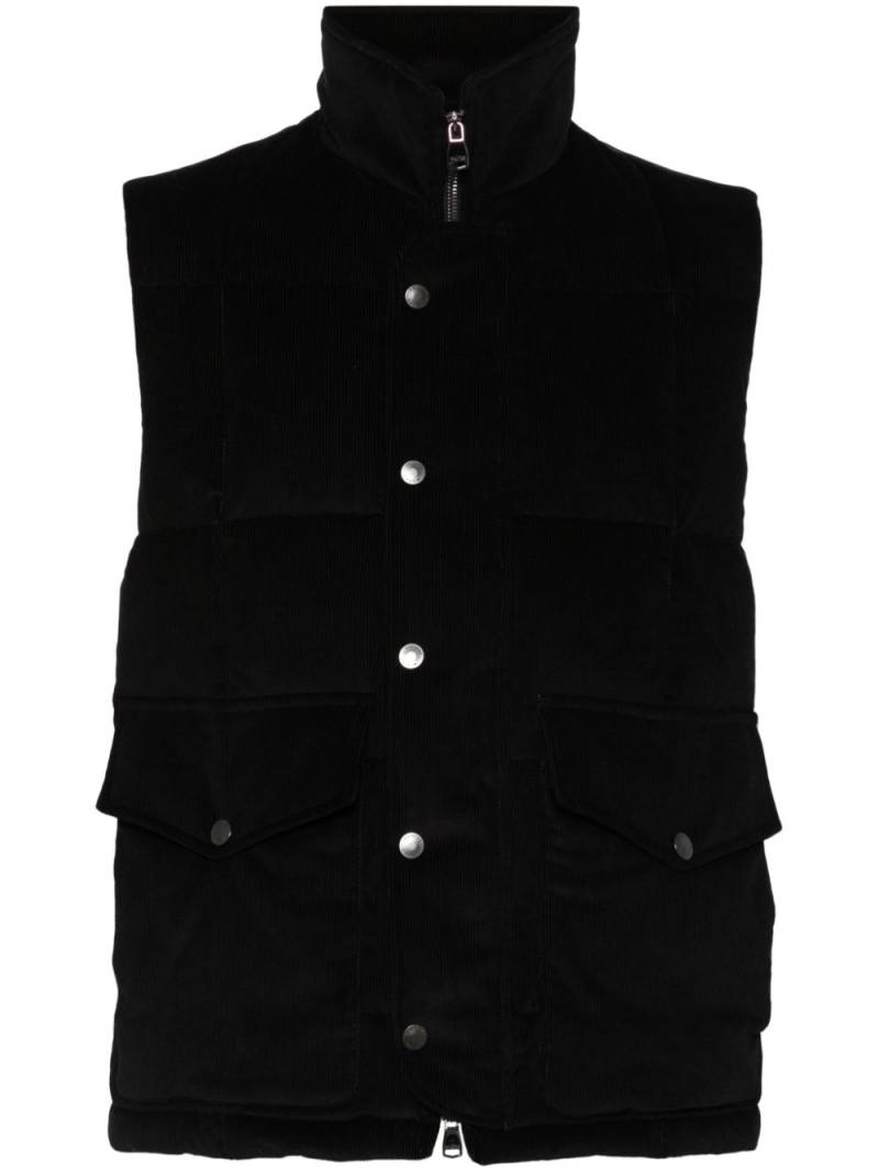 Valstar corduroy puffer gilet - Black von Valstar