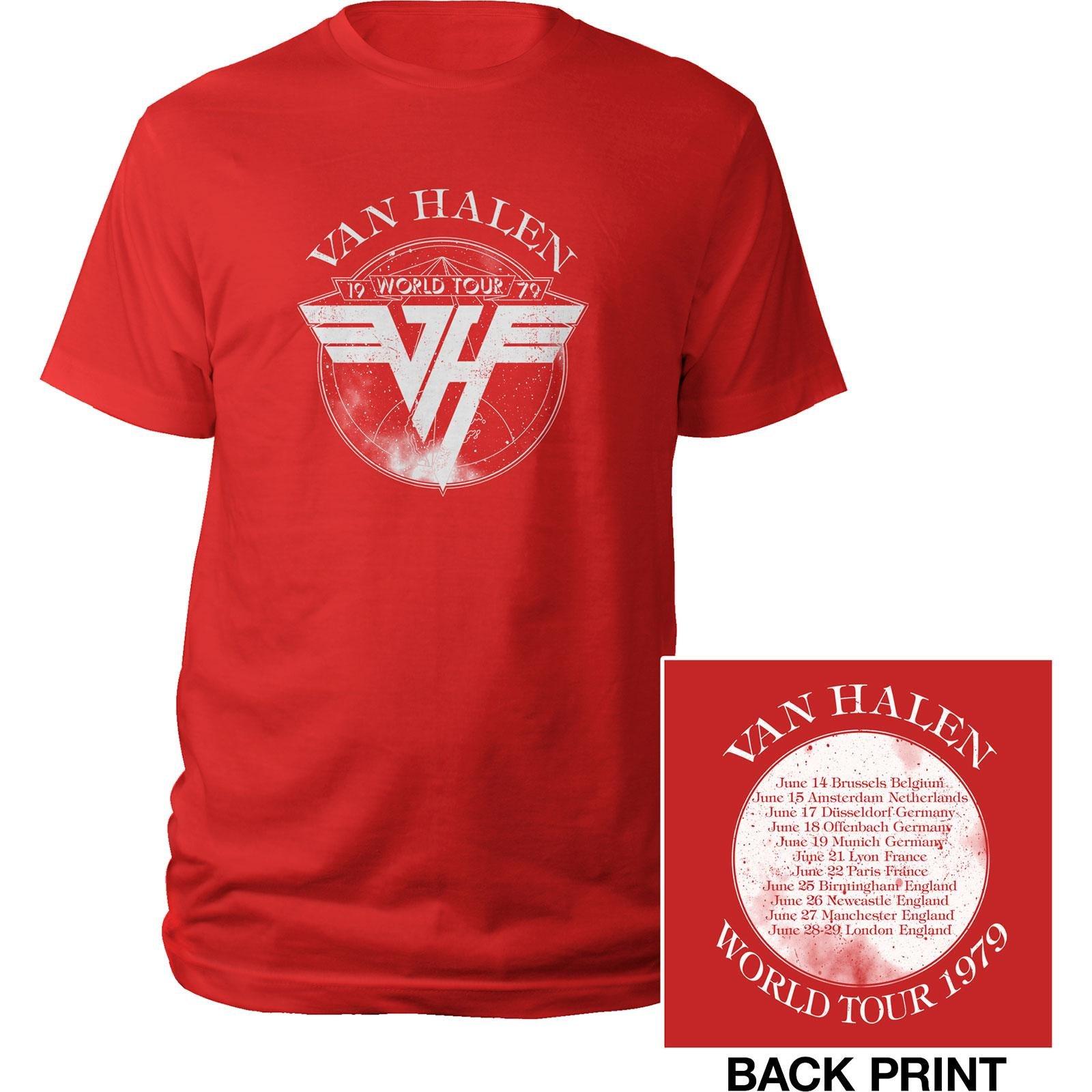 1979 Tour Tshirt Damen Rot Bunt L von Van Halen