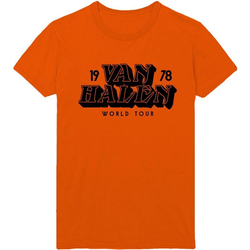 World Tour '78 Tshirt Damen Orange M von Van Halen