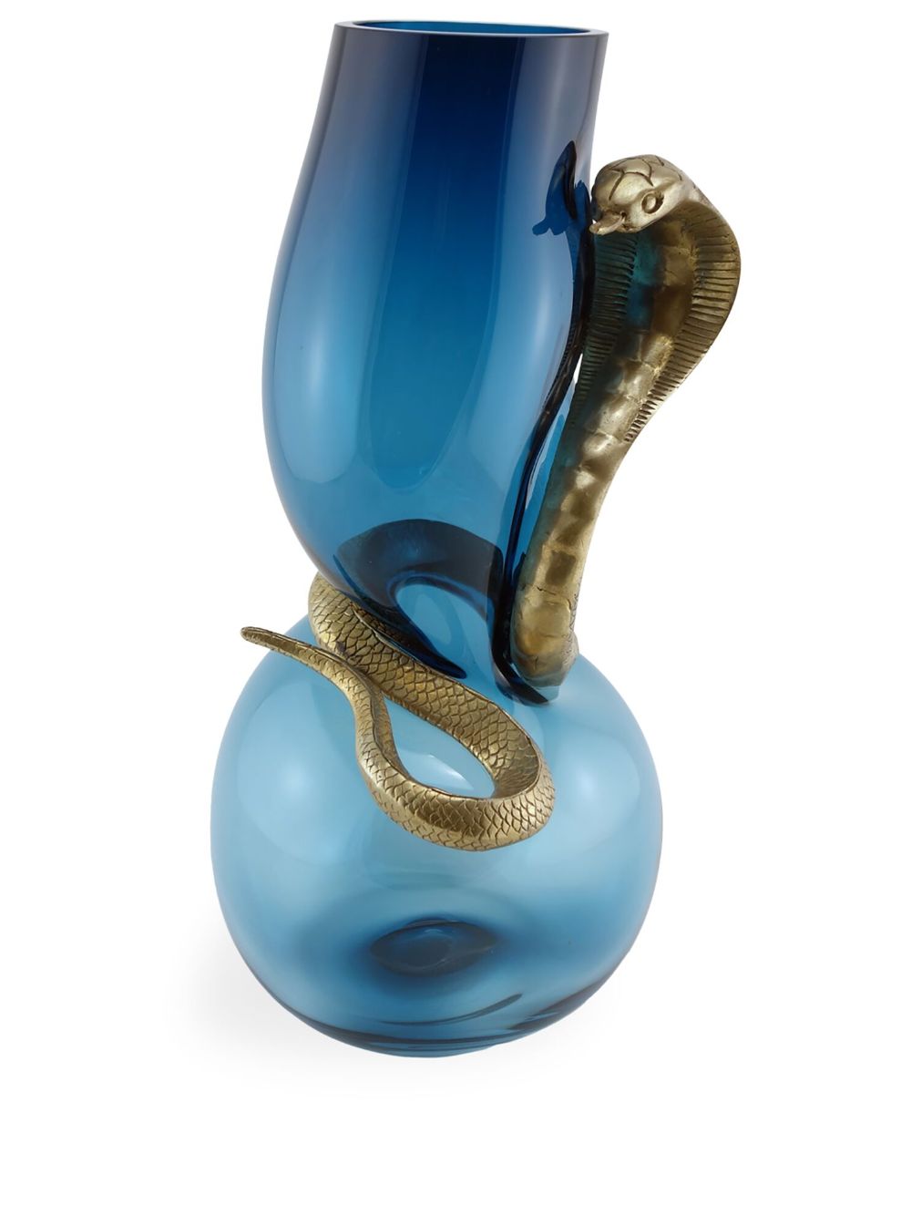 Vanessa Mitrani Cobra glass vase (400mm) - Blue von Vanessa Mitrani