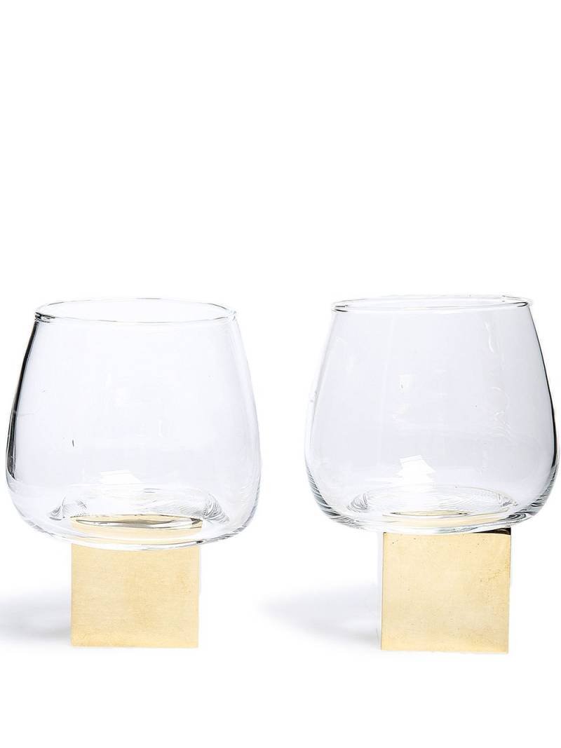 Vanessa Mitrani Cube Gravity whisky glasses (set of 2) - White von Vanessa Mitrani