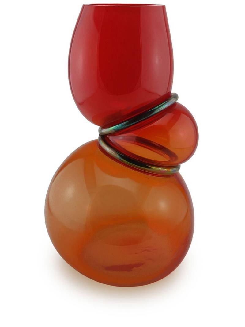 Vanessa Mitrani Double Ring glass vase - Red von Vanessa Mitrani