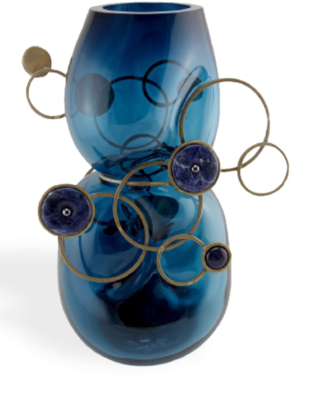 Vanessa Mitrani Fairground glass vase (350mm) - Blue von Vanessa Mitrani