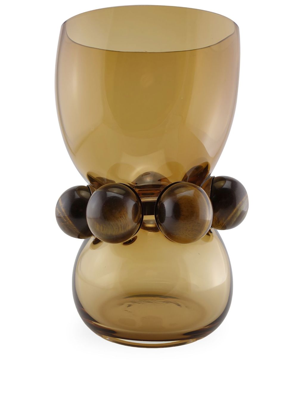 Vanessa Mitrani Tiffany tiger-eye vase (300mm) - Brown von Vanessa Mitrani