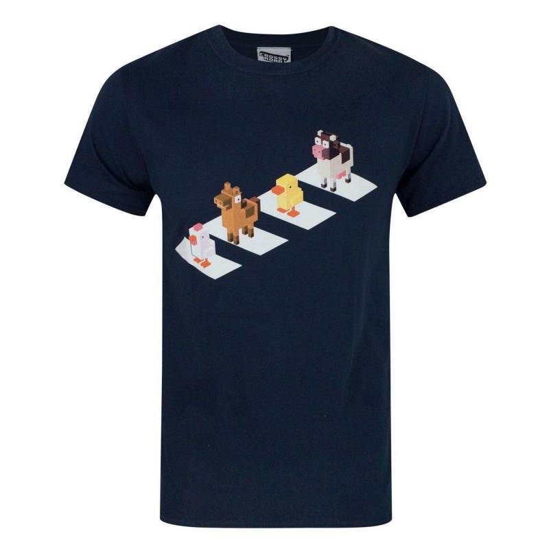 Crossy Road Charakter Crossing Tshirt Herren Marine S von Vanilla Underground