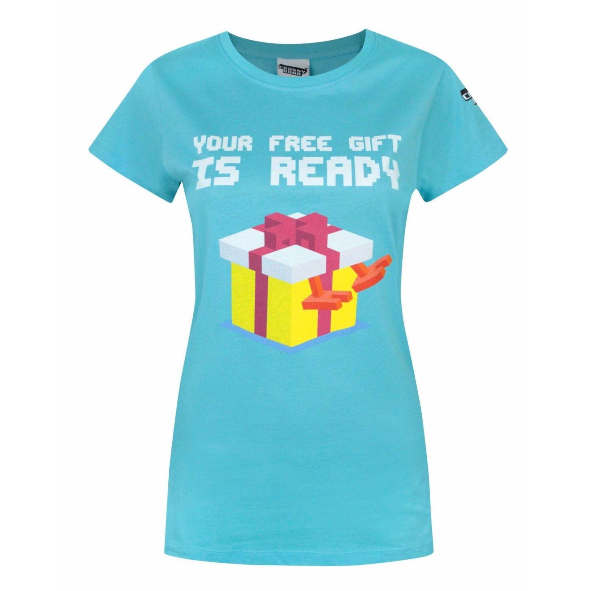 Vanilla Underground - Crossy Road Free Gift Design TShirt, für Damen, Blau, Größe XL von Vanilla Underground