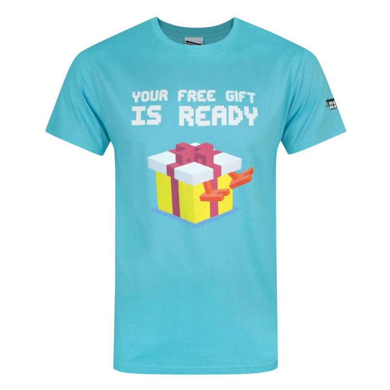 Crossy Road Free Gift Kurzarm Tshirt Herren Blau L von Vanilla Underground