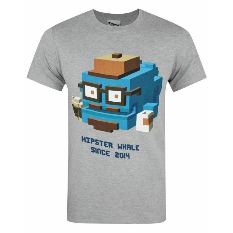 Crossy Road Offizielles Hipster Whale T-shirt Herren Grau XL von Vanilla Underground