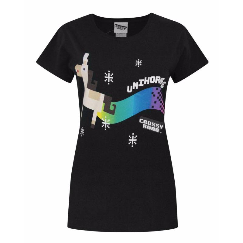 Crossy Road Unihorse Tshirt Damen Space Black M von Vanilla Underground