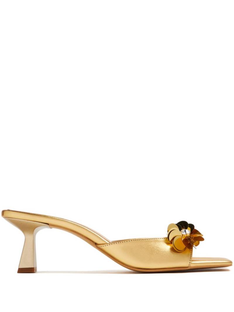 Vanina Les Paquerettes 50mm embellished mules - Gold von Vanina