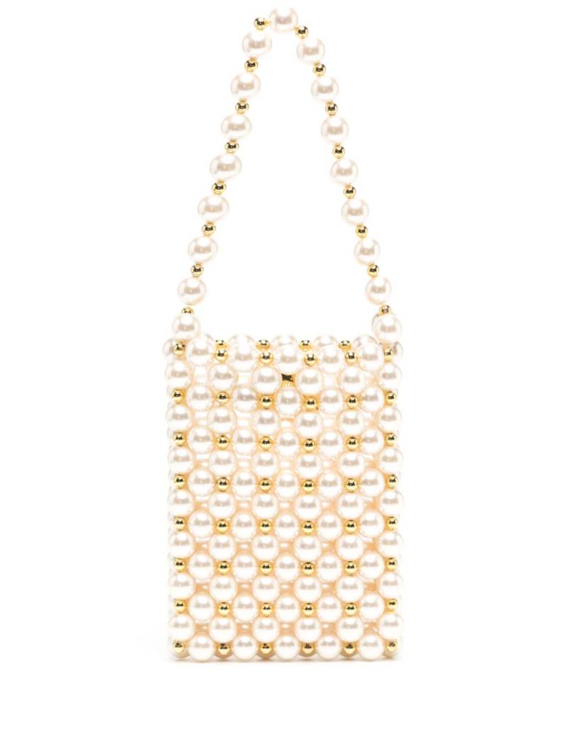 Vanina Sicilia faux-pearl tote bag - White von Vanina