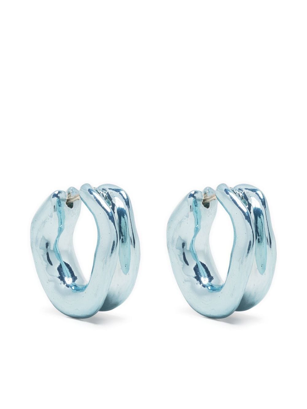 Vann Jewelry U hoop earrings - Blue von Vann Jewelry