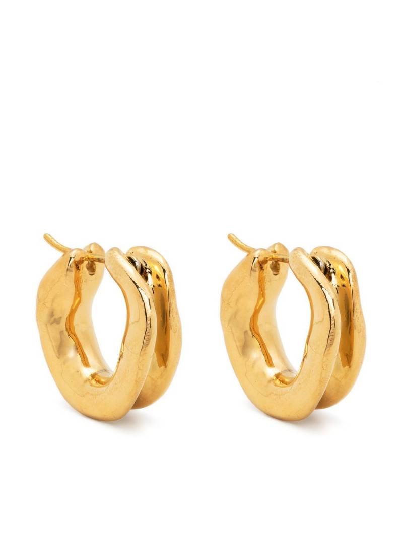 Vann Jewelry asymmetric rounded hoop earrings - Gold von Vann Jewelry