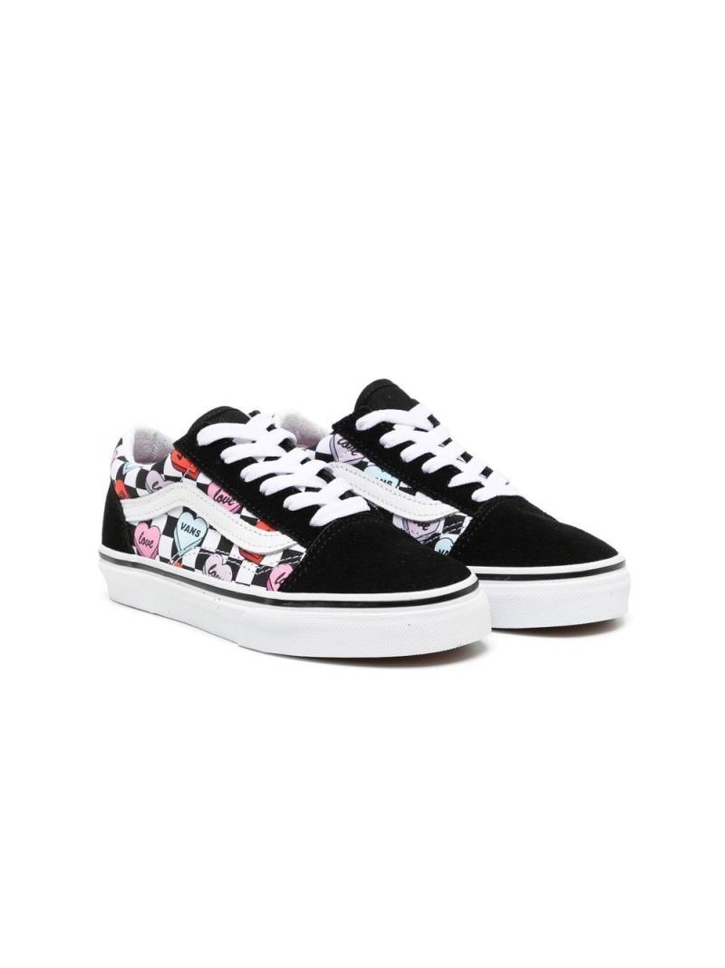 Vans Kids heart-print low-top sneakers - Black von Vans Kids