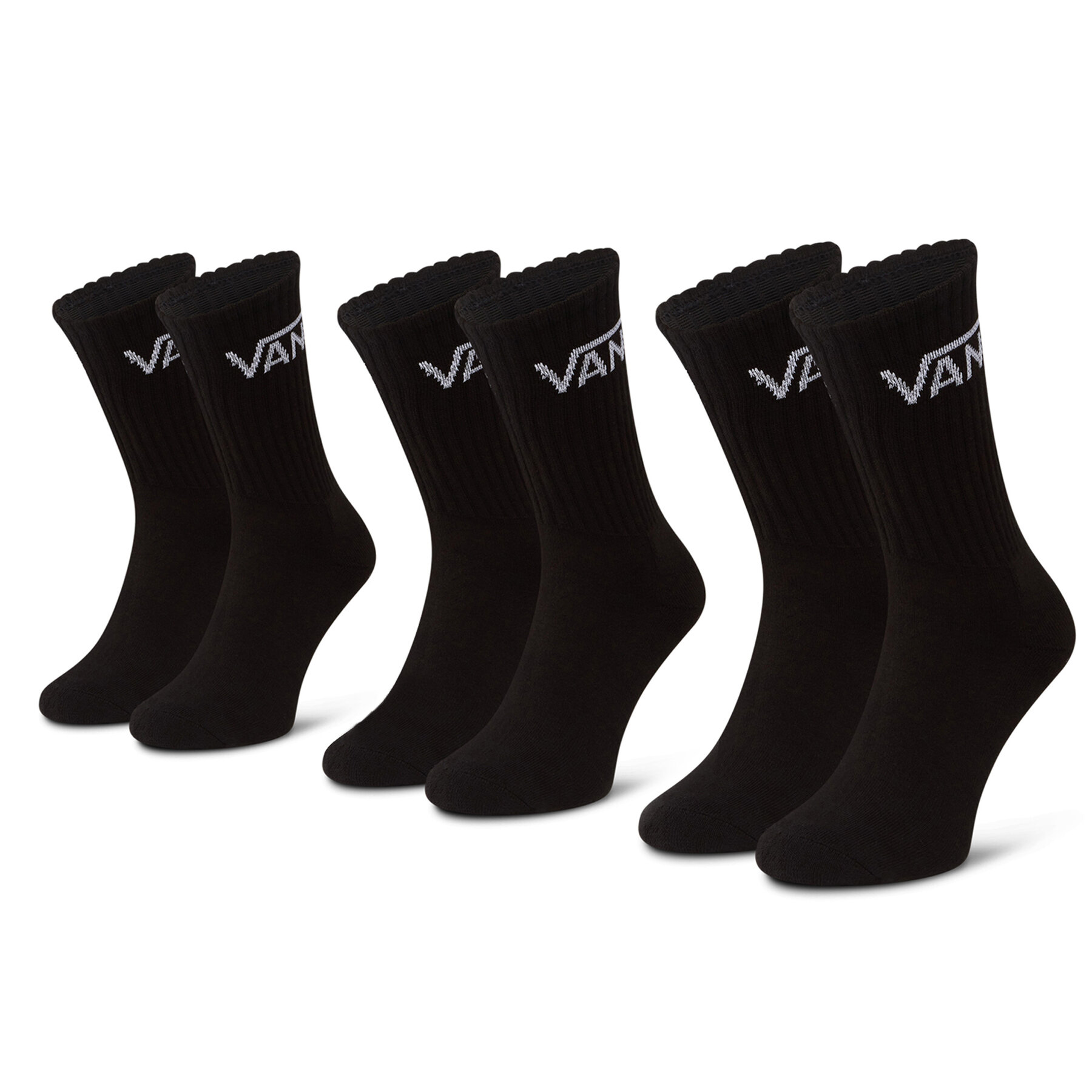 3er-Set hohe Unisex-Socken Vans Mn Classic Crew VN000XRZ Schwarz von Vans