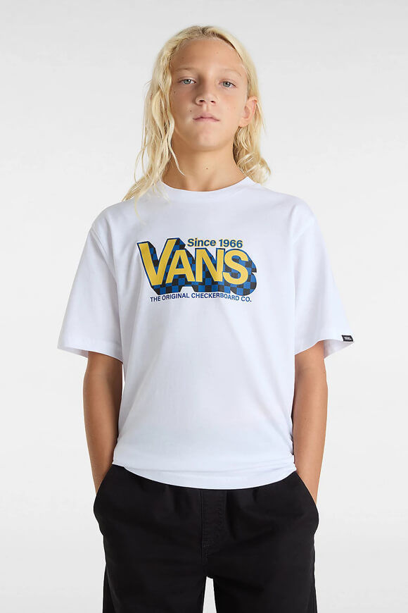 Vans Checker Drop T-Shirt | White | Jungen  | L von Vans