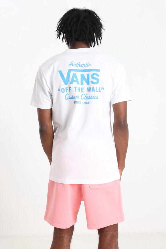 Vans Holder T-Shirt | White + Malibu Blue | Herren  | L von Vans