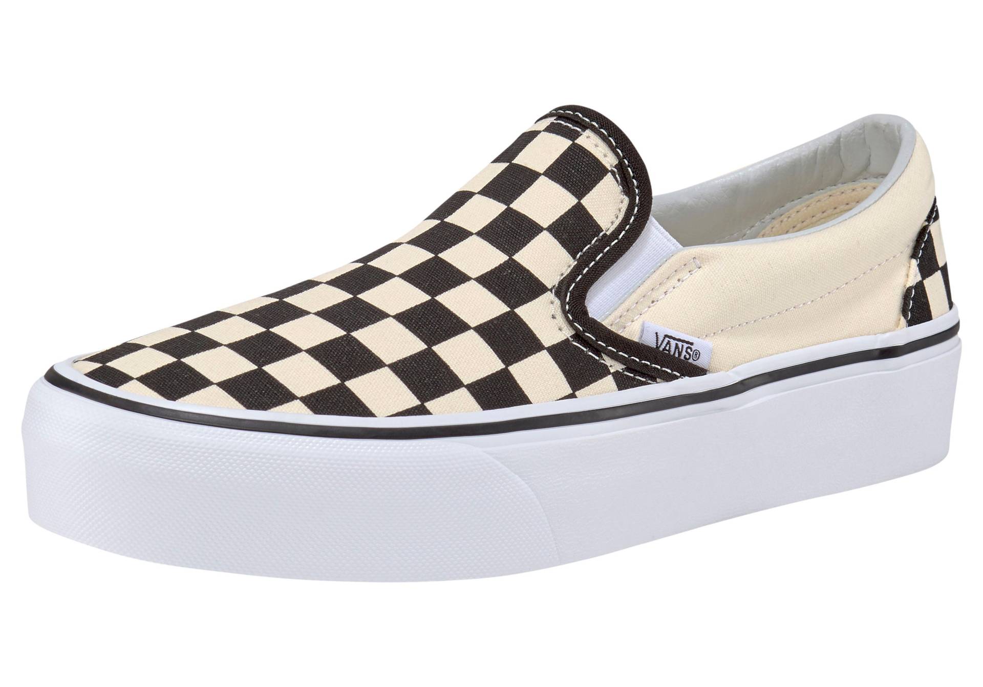 Vans Plateausneaker »Classic Slip-On Platform Checkerboard«, aus textilem Canvas-Material von Vans