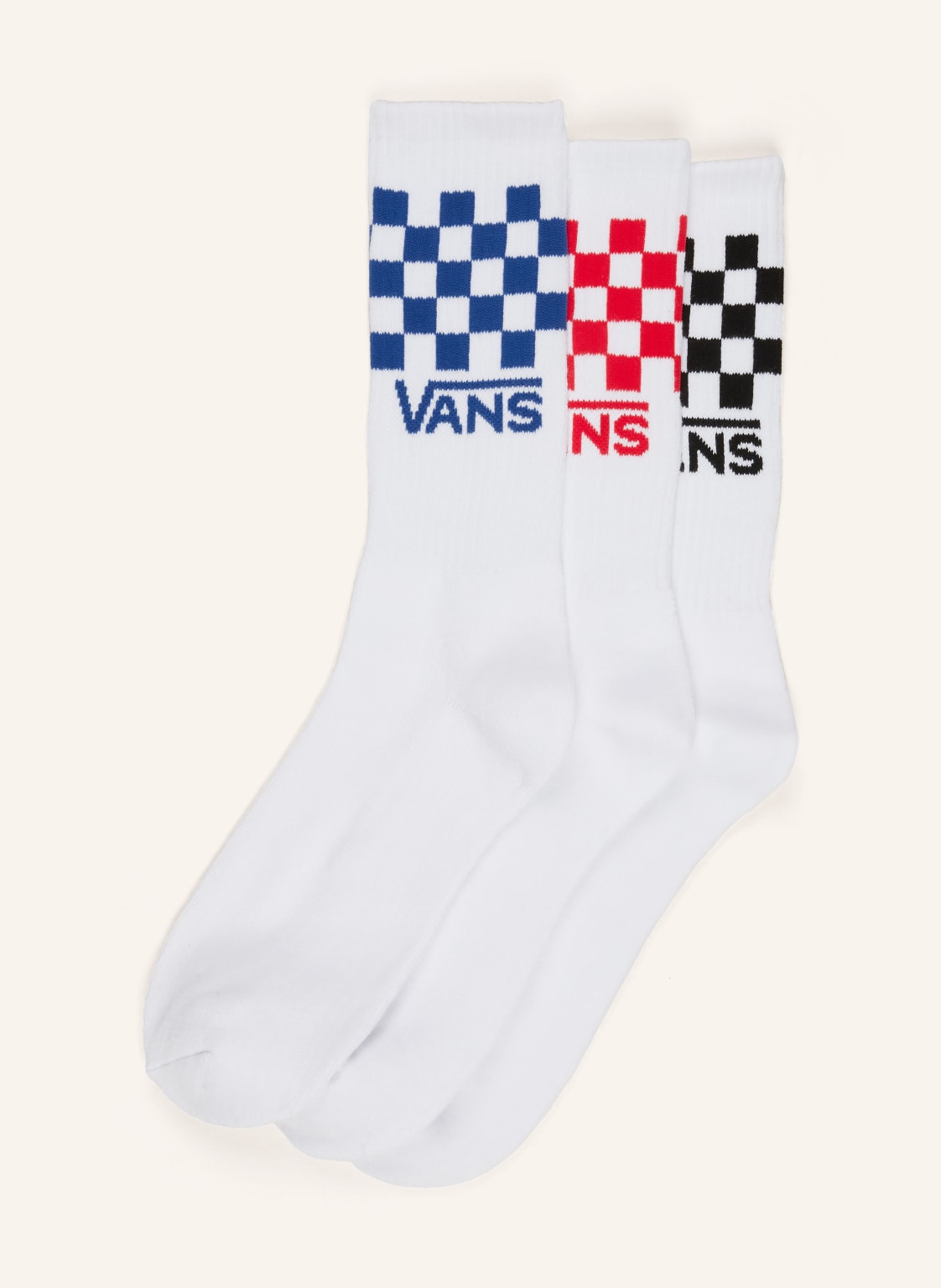 Vans 3er-Pack Strümpfe Classic Check Crew weiss von Vans