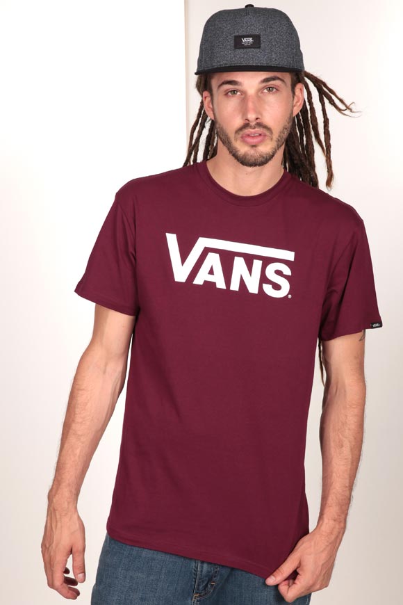 Vans T-Shirt | Bordeaux + White | Herren  | L von Vans