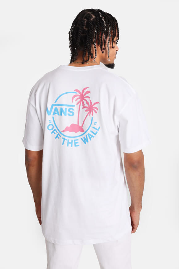 Vans T-Shirt | White + Malibu Blue | Herren  | S von Vans