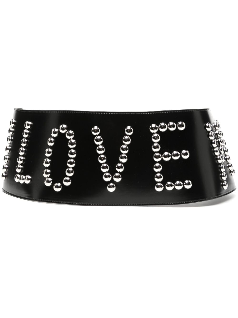 Vaquera 'Love' studded leather belt - Black von Vaquera