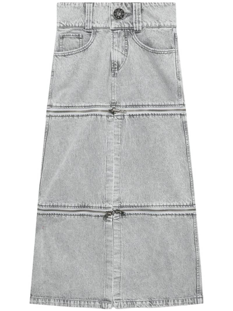 Vaquera denim midi skirt - Grey von Vaquera