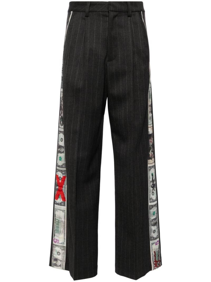 Vaquera dollar-print trousers - Grey von Vaquera