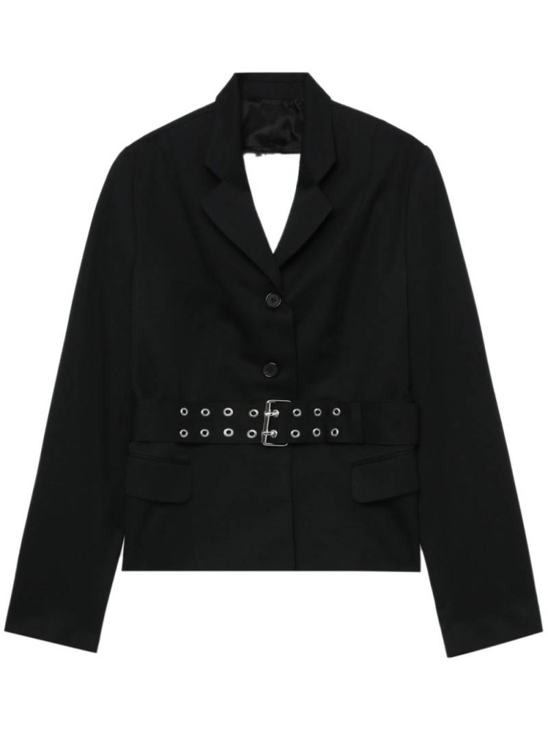 Vaquera open-back belted blazer - Black von Vaquera