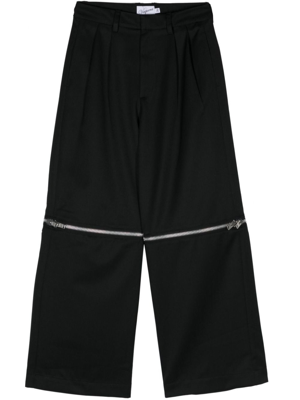 Vaquera zip-details tailored trousers - Black von Vaquera