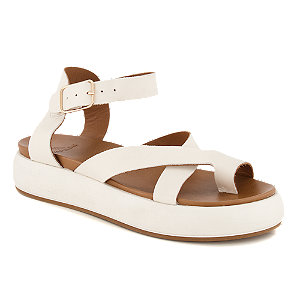 Varese Damen Flache Sandalette Creme von Varese