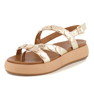 Varese Damen Flache Sandalette Gold von Varese