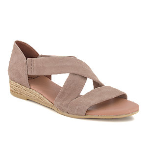 Varese Damen Flache Sandalette Taupe von Varese