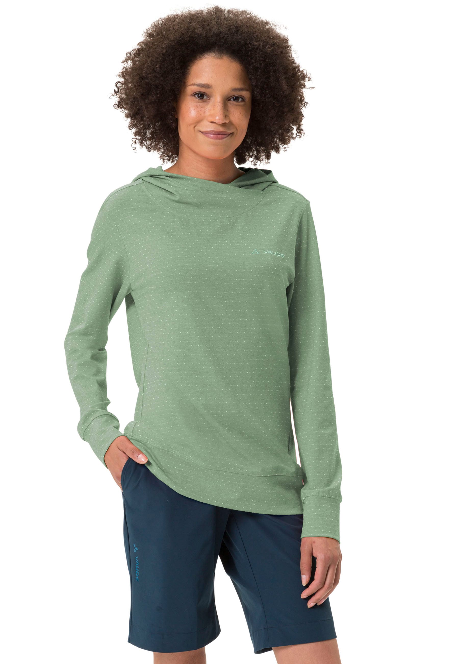 VAUDE Kapuzensweatshirt »WOMEN'S TUENNO PULLOVER«, Logoprägung auf dem Arm von Vaude