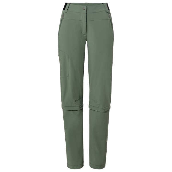 Vaude - Women's Farley Stretch Capri T-Zip Pants III - Zip-Off-Hose Gr 42 - Regular oliv von Vaude