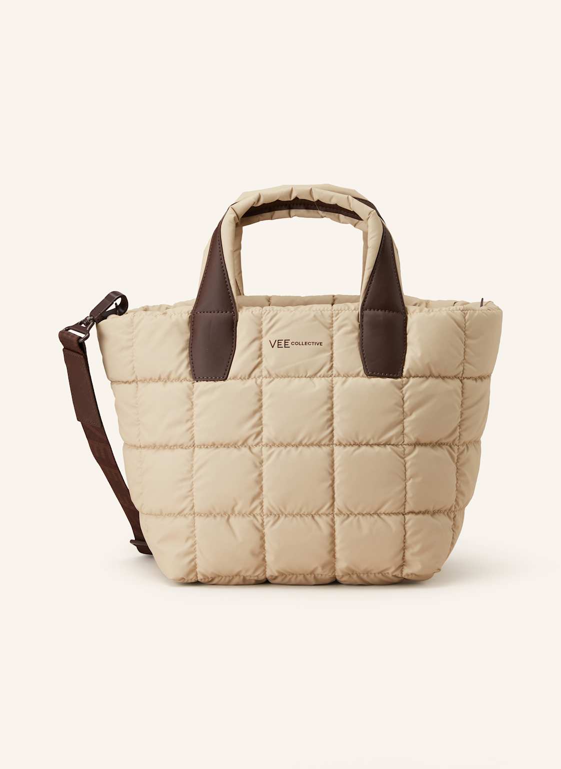 Vee Collective Shopper Porter Tote Small Mit Pouch beige von Vee Collective