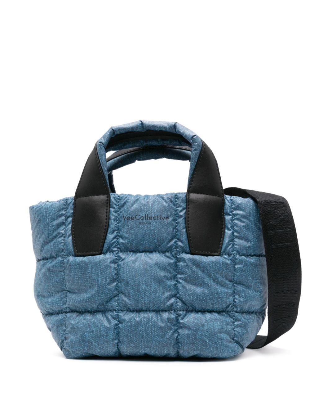 VeeCollective mini Porter quilted tote bag - Blue von VeeCollective