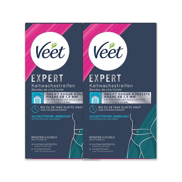 Expert Kaltwachsstreifen Bikini & Achsel Duo Damen  Set von Veet