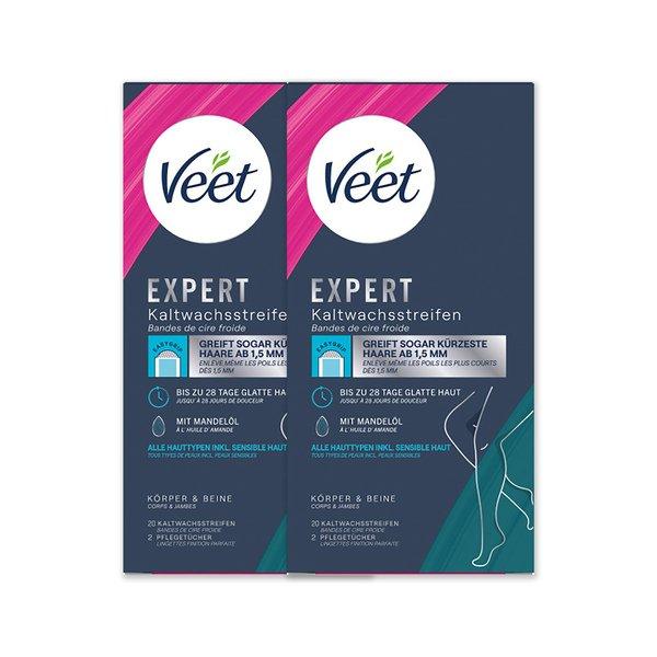 Expert Kaltwachsstreifen Körper & Beine Duo Damen  Set von Veet